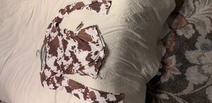 Altar'd State Brown and White Long Sleeve Top